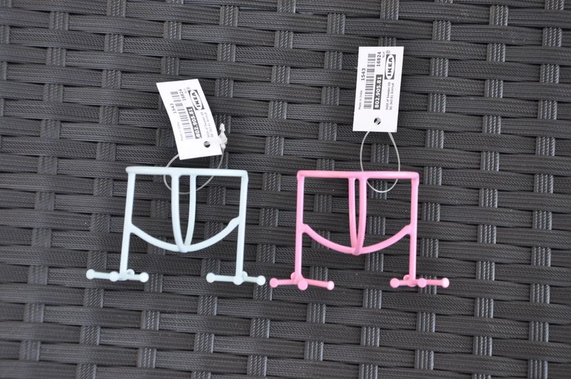 ikea kit com 2 porta-ovos - rosa e azul - cozinha ikea
