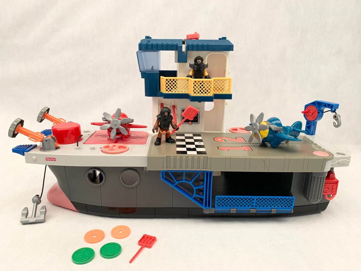 Imaginext Navio Porta-Aviões Fisher Price Mattel Usado