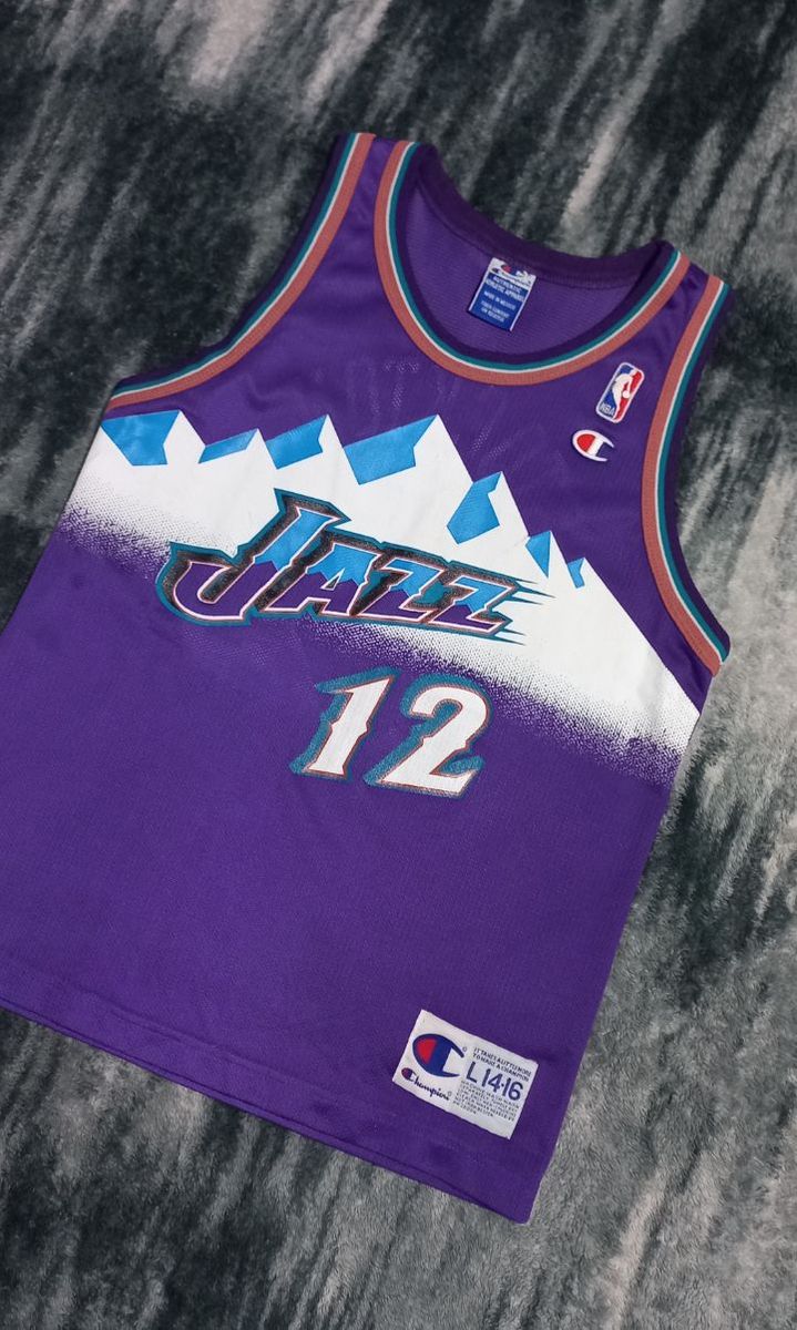Impecável Camisa Regata Nba Utah Jazz Champion Número 12 John