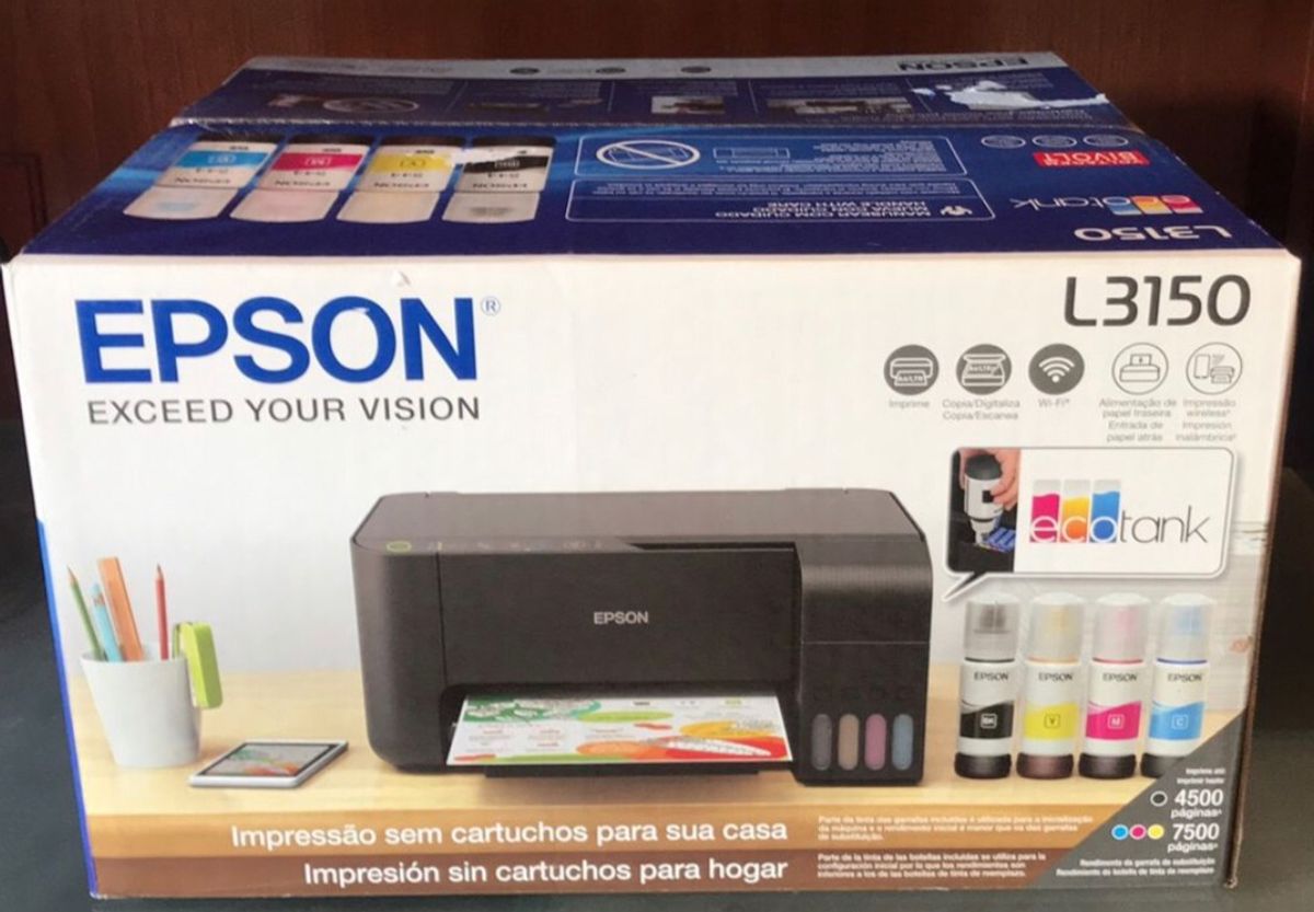 Impressora Multifuncional Epson Ecotank L3150 Com Wi Fi Bivolt 110 220v Item Info And Eletro 2286