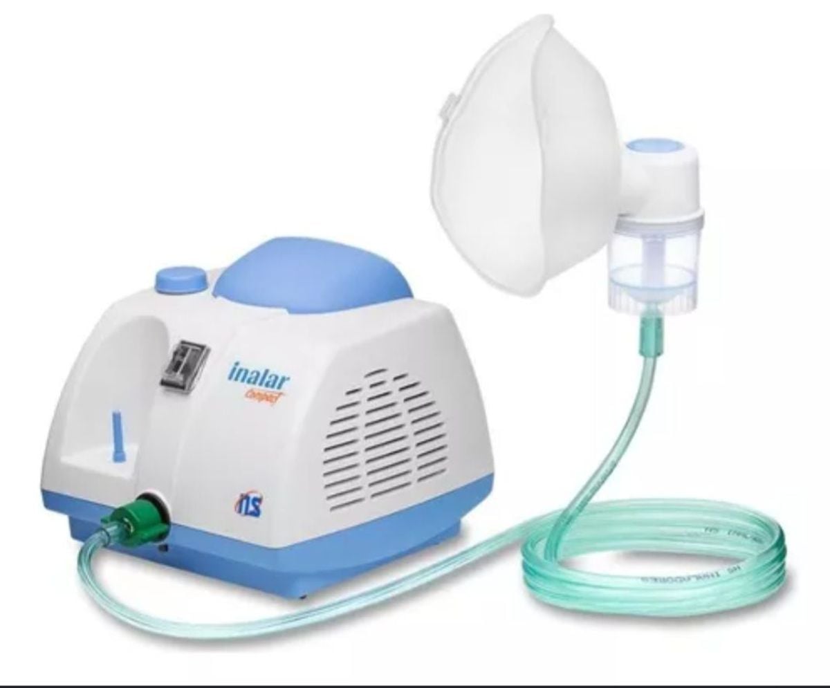 Inalador Ns Inalar Compact Modelo Antigo Branco | Cacareco Ns Nunca ...