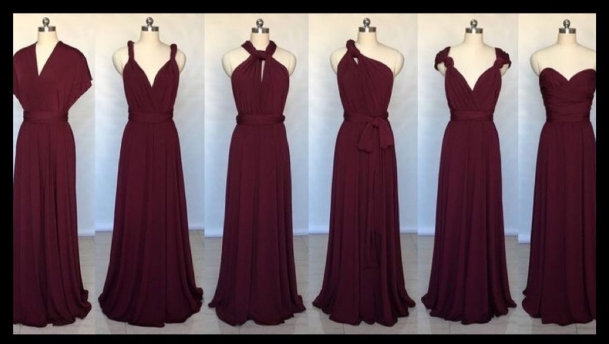 vestido infinity marsala