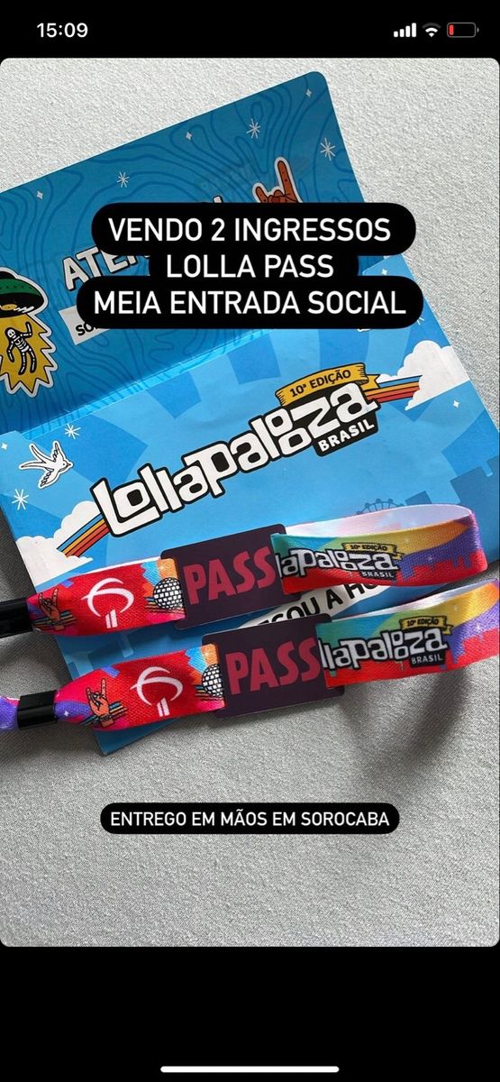 Ingresso Lollapalooza 2023 Item de Música Nunca Usado 83724558 enjoei