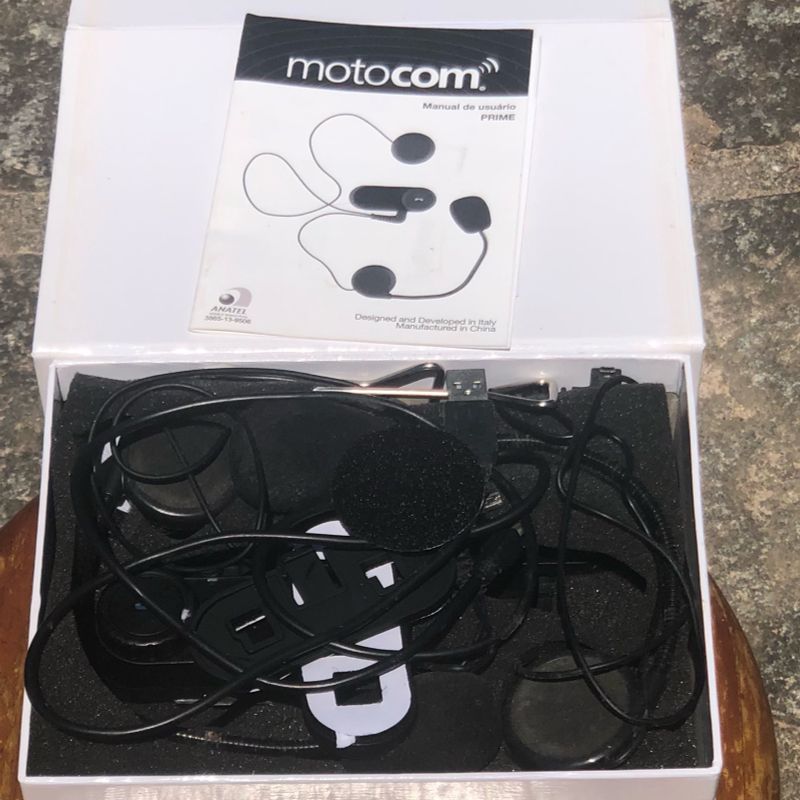 Intercomunicador Capacete Motos Bluetooth Motocom Prime Par Item