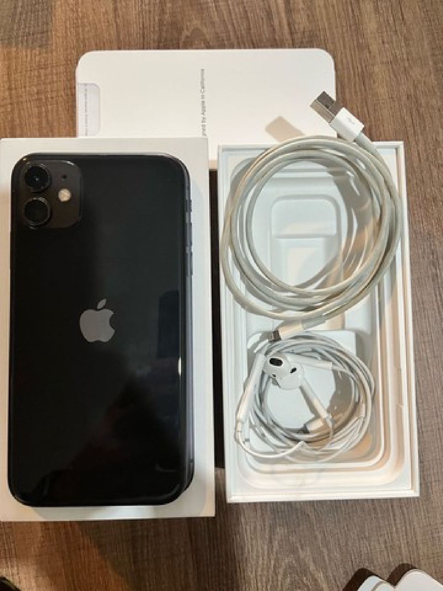 Iphone 11 Plus Preto 128gb Fone + Cabo Usb Seminovo Ótimo Estado com