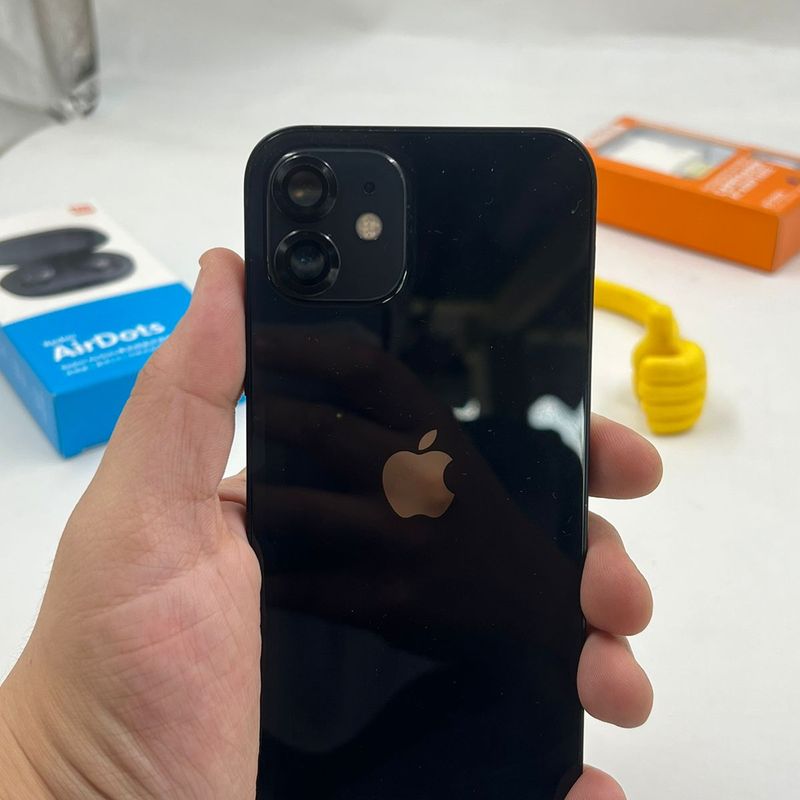 大きな取引 12 Iphone 128gb e Capinha Bluetooth, Fone + Seminovo Preto スマートフォン本体
