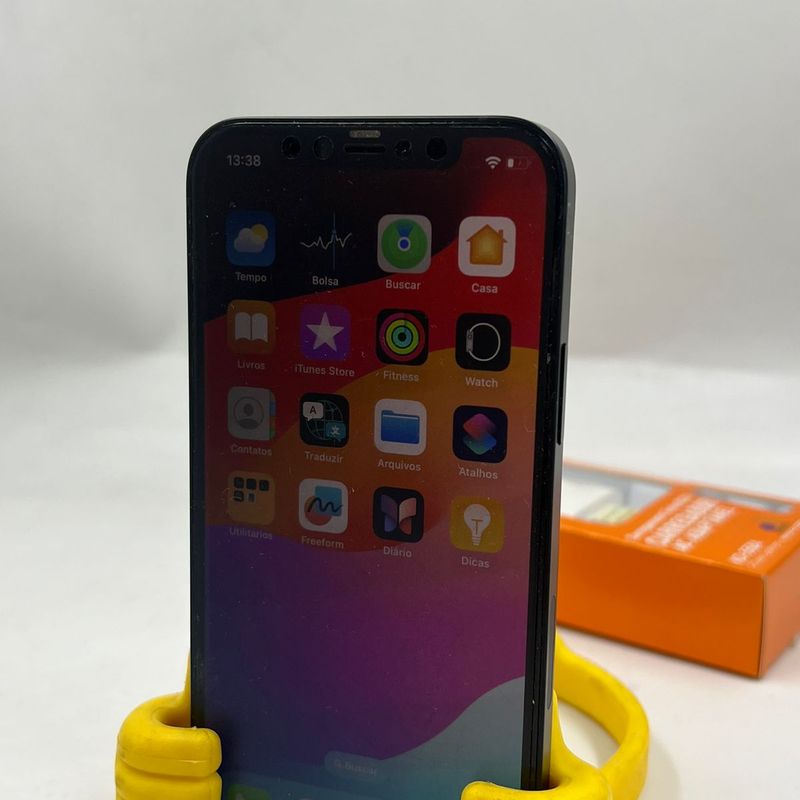 Iphone 12 128gb Preto Seminovo + Fone Bluetooth, Capinha e