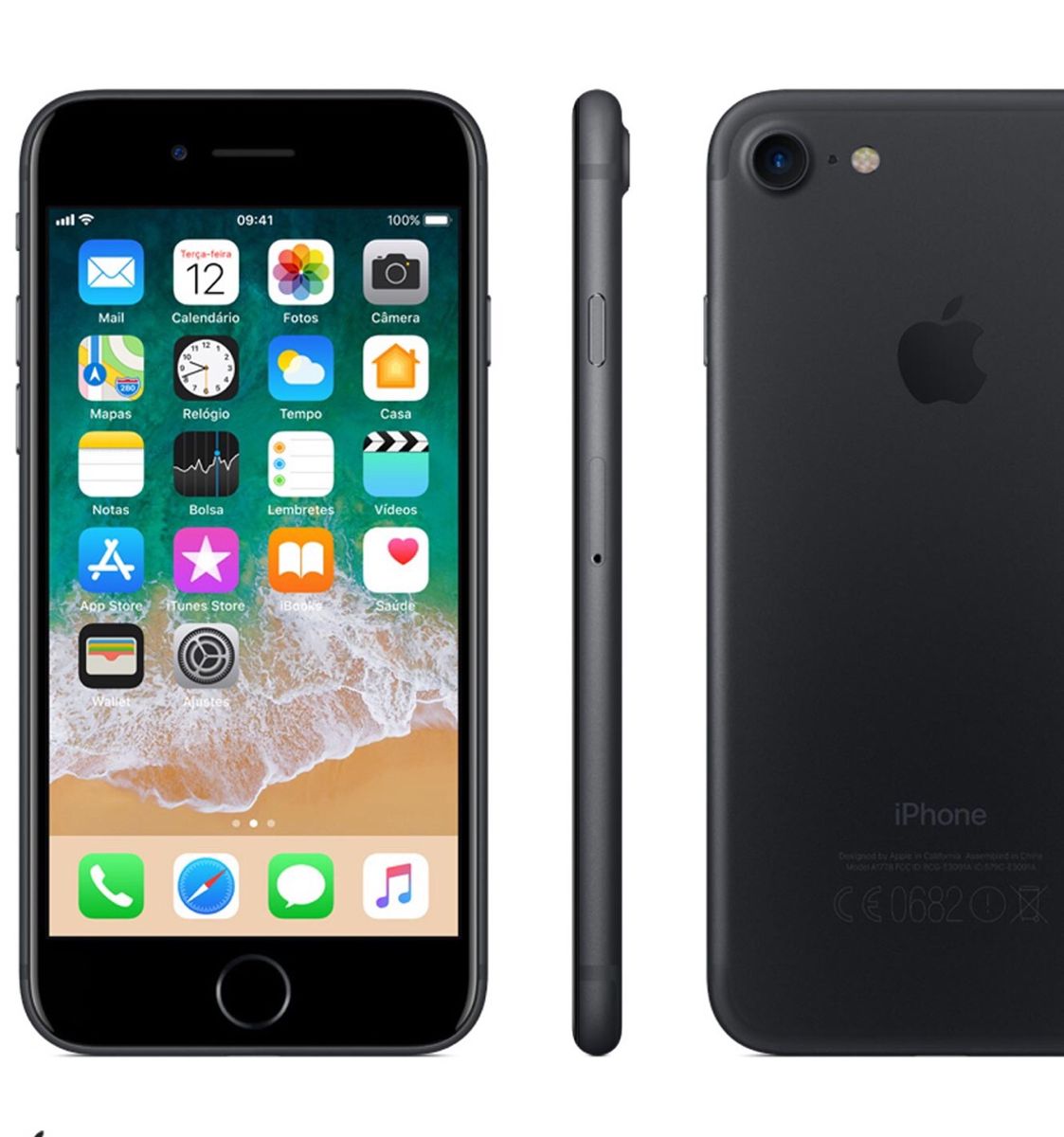 Iphone 7 128gb Preto Matte (fosco) Lacrado Iphone Apple