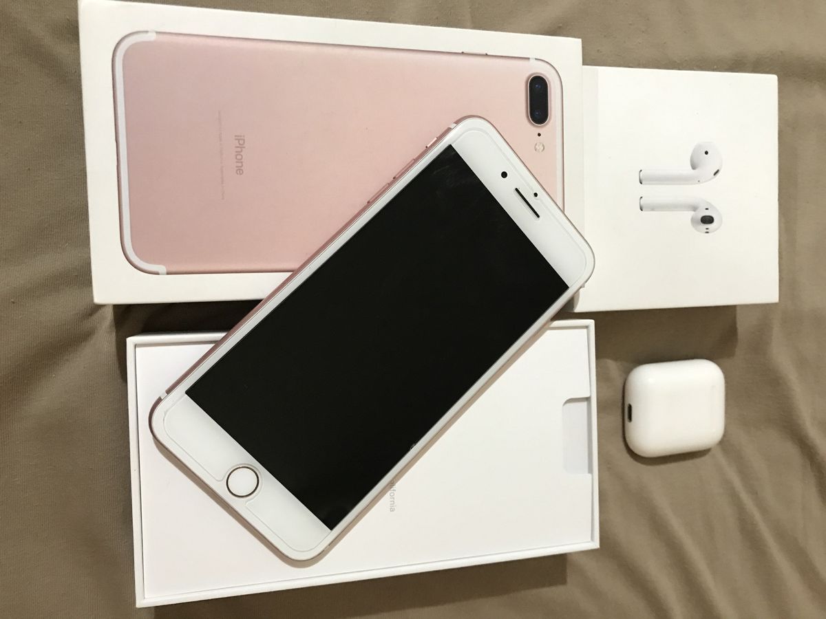 Iphone 7 Plus, Ouro Rosa com 128 Gb Cacareco Apple Usado