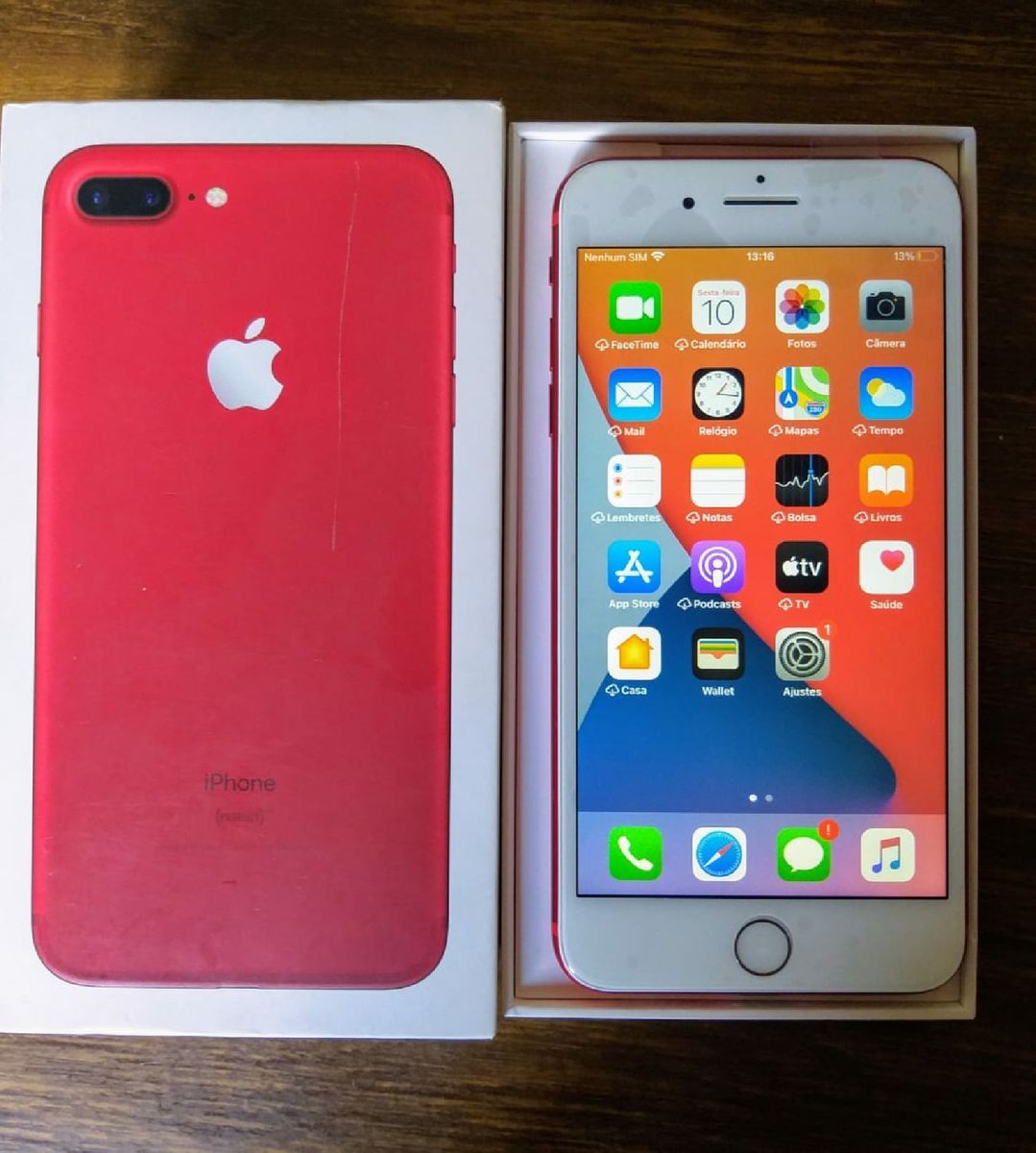 Iphone 7 Plus Red 128gb Produto Masculino Apple Usado Enjoei