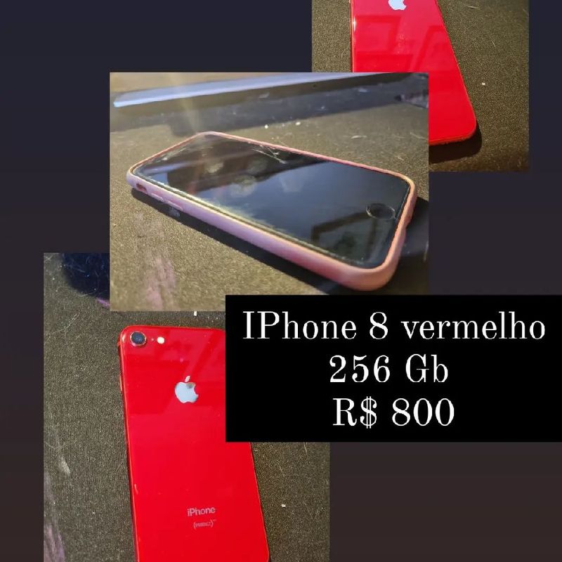 Iphone 8 Vermelho 256 Gb | Iphone Usado 84084449 | enjoei