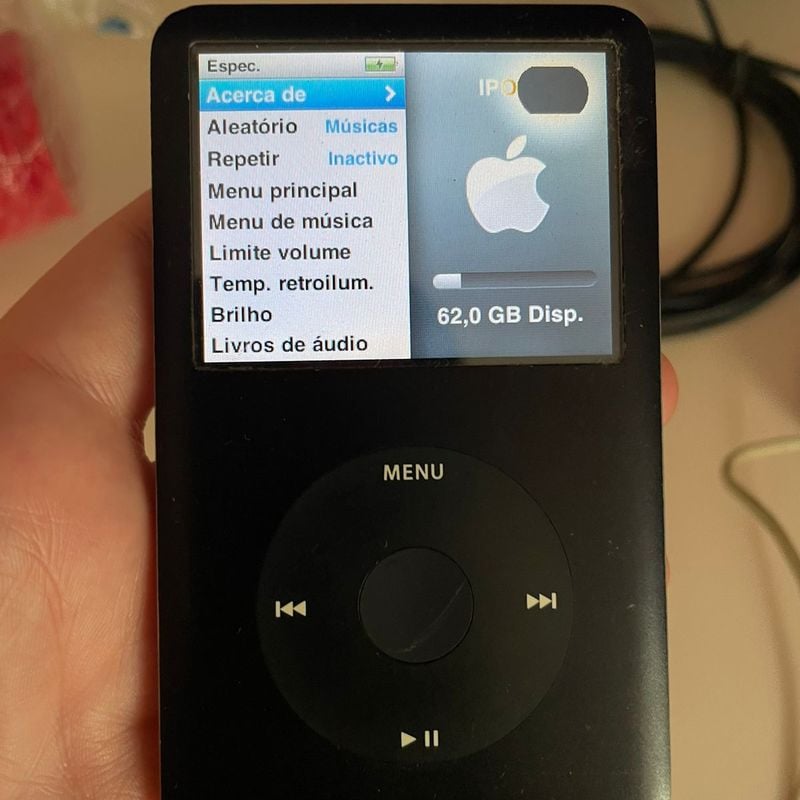 Apple Ipod Vídeo Classic 80gb (funcionando) + Cabo Usb + Fone | Ipod e Mp3  Player Apple Usado 95464531 | enjoei