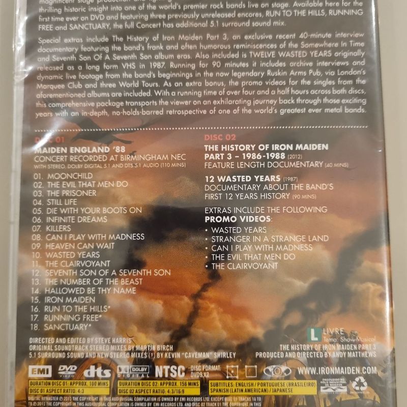 Iron Maiden Maiden England 88 Dvd | Dvd Nunca Usado 101404684 | enjoei