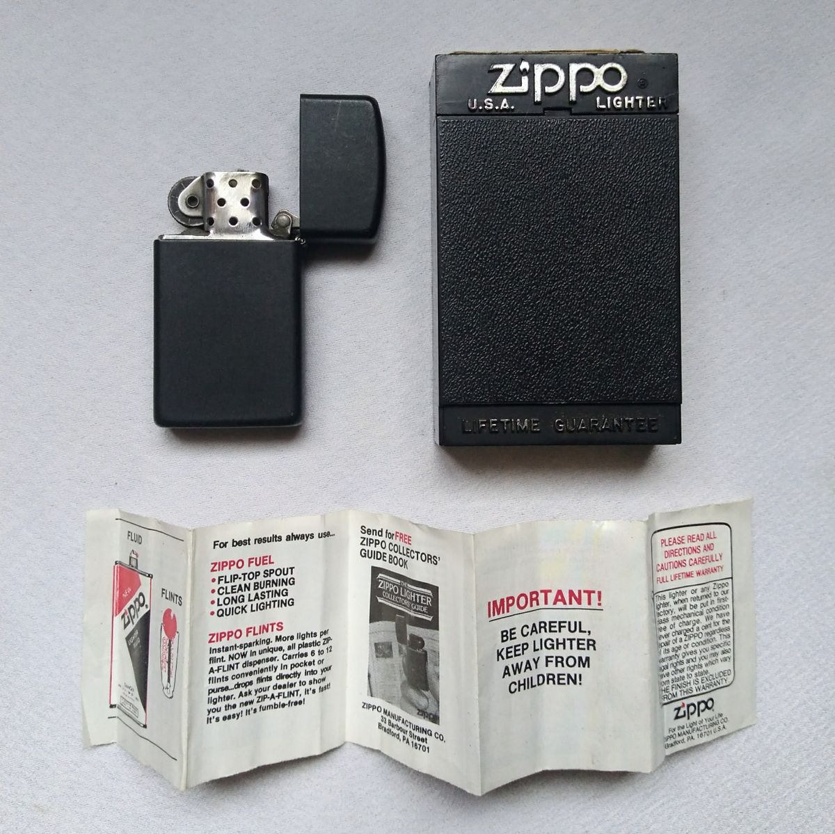 Isqueiro Zippo Slim Ano 1990 Importado, Mod 1618 Black Matte Produto