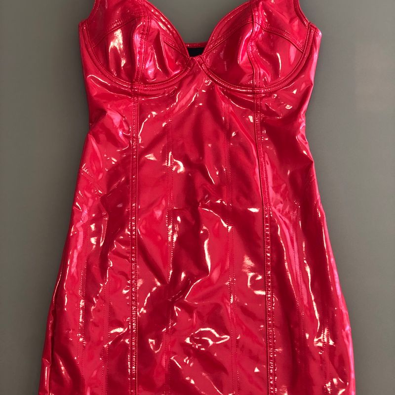 ivy park red latex dress Ivy Park, Ivy Heart Red Latex Dress, Size XS