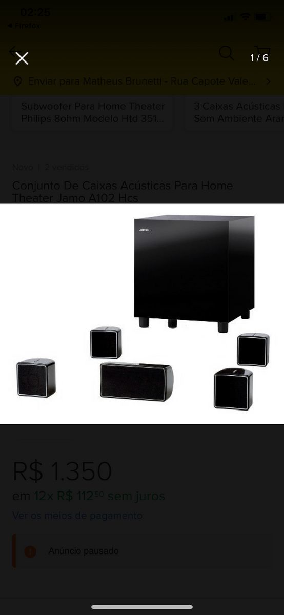 Jamo Caixas e Subwoofer Item de Música Jamo Usado 61095797 enjoei