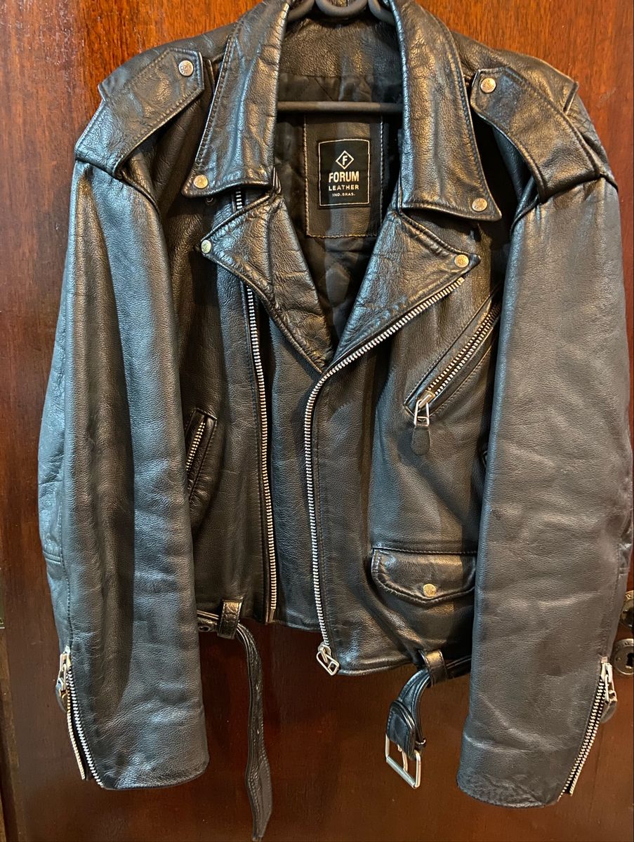 jaqueta de couro forum feminina