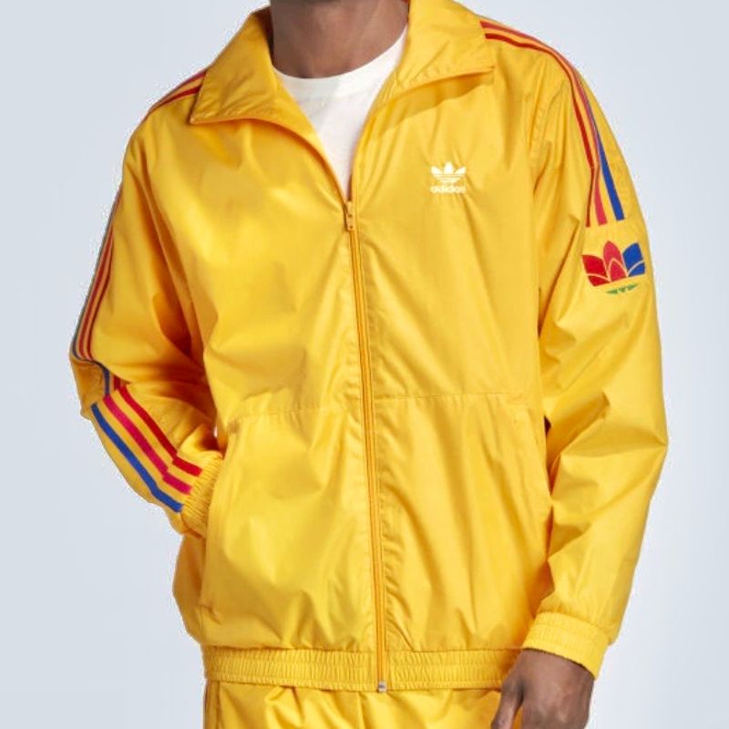 Corta Vento Agasalho Adidas Amarelo Jaqueta Corta Vento Adidas