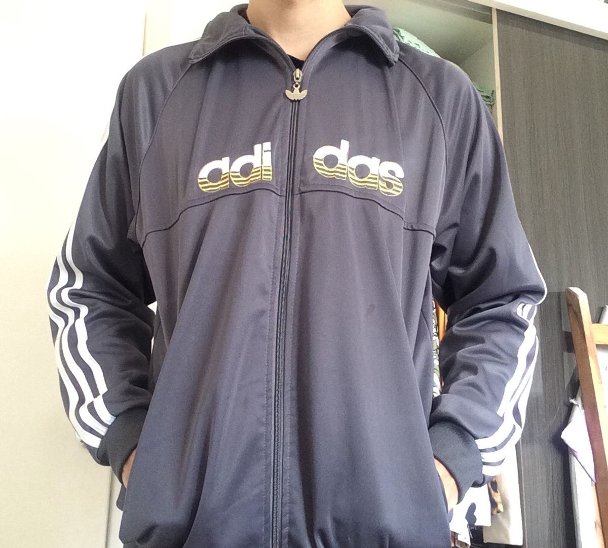 blusa de frio adidas cinza