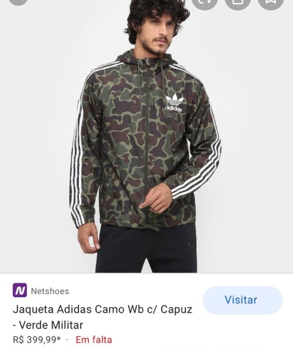 jaqueta camuflada adidas