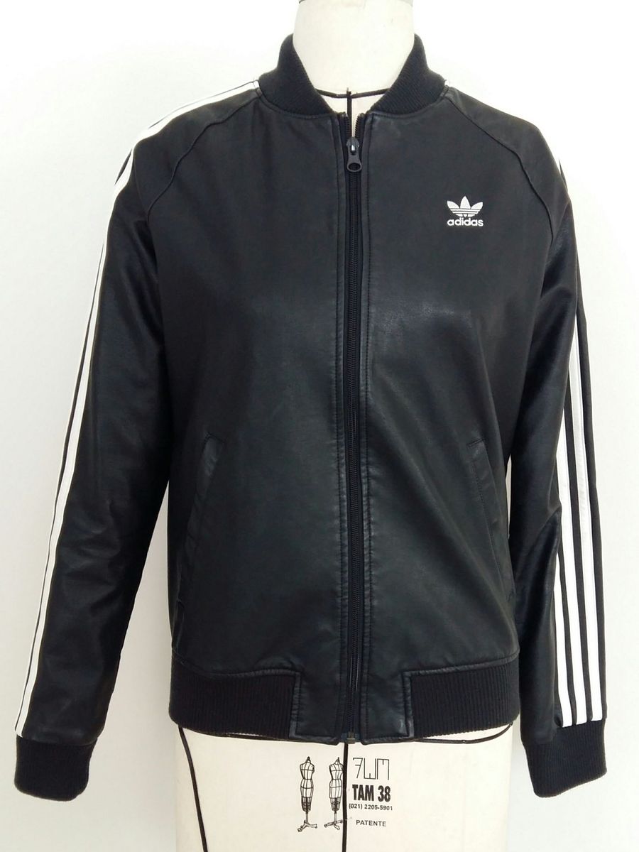 jaqueta adidas couro