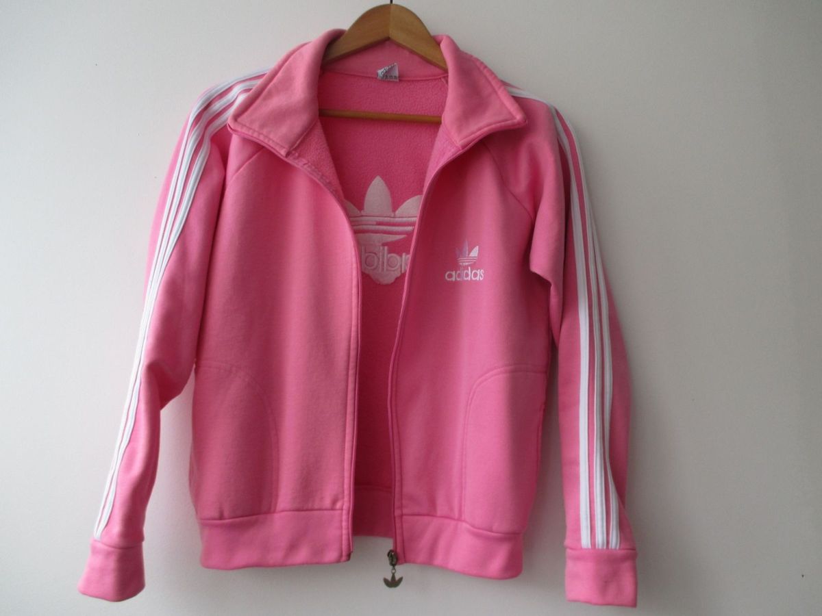 jaqueta adidas rosa bebe