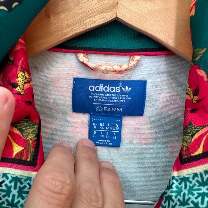 【美品】adidas Originals × FARM BORBOFLOR Jaqueta Adidas X Farm Borboflor (Xs) Impecável | Farm Nunca