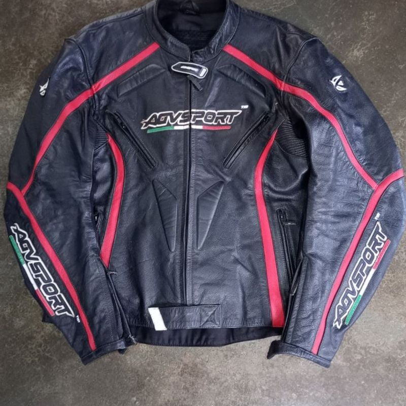 Jaqueta Agv Sport Couro Legítimo Motociclista Produto Masculino