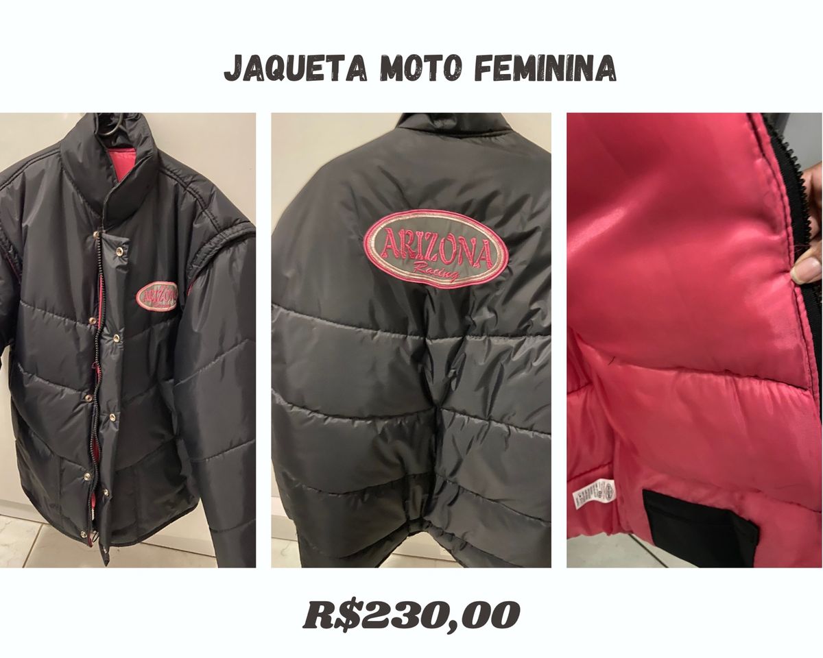 Jaqueta moto feminina store arizona