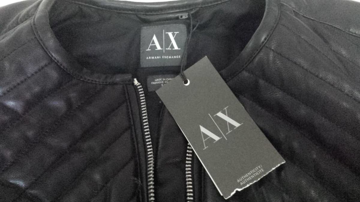 jaqueta de couro armani exchange