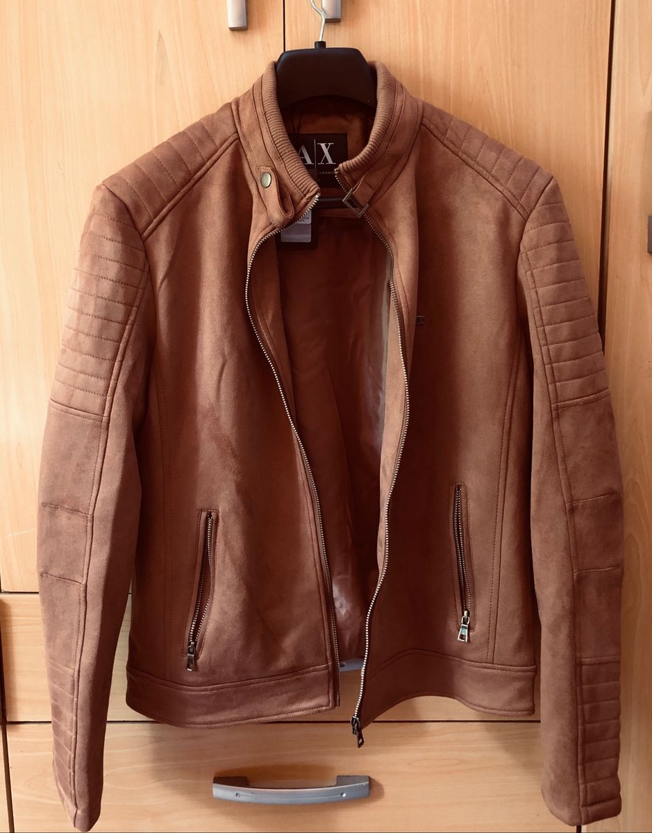 jaqueta em suede masculino