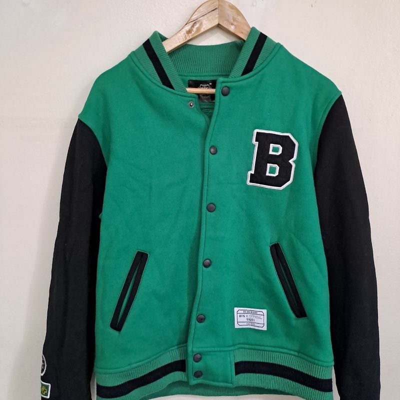 Jaqueta Baseball Jumper Oficial Bts Casaco Feminino Bts Usado