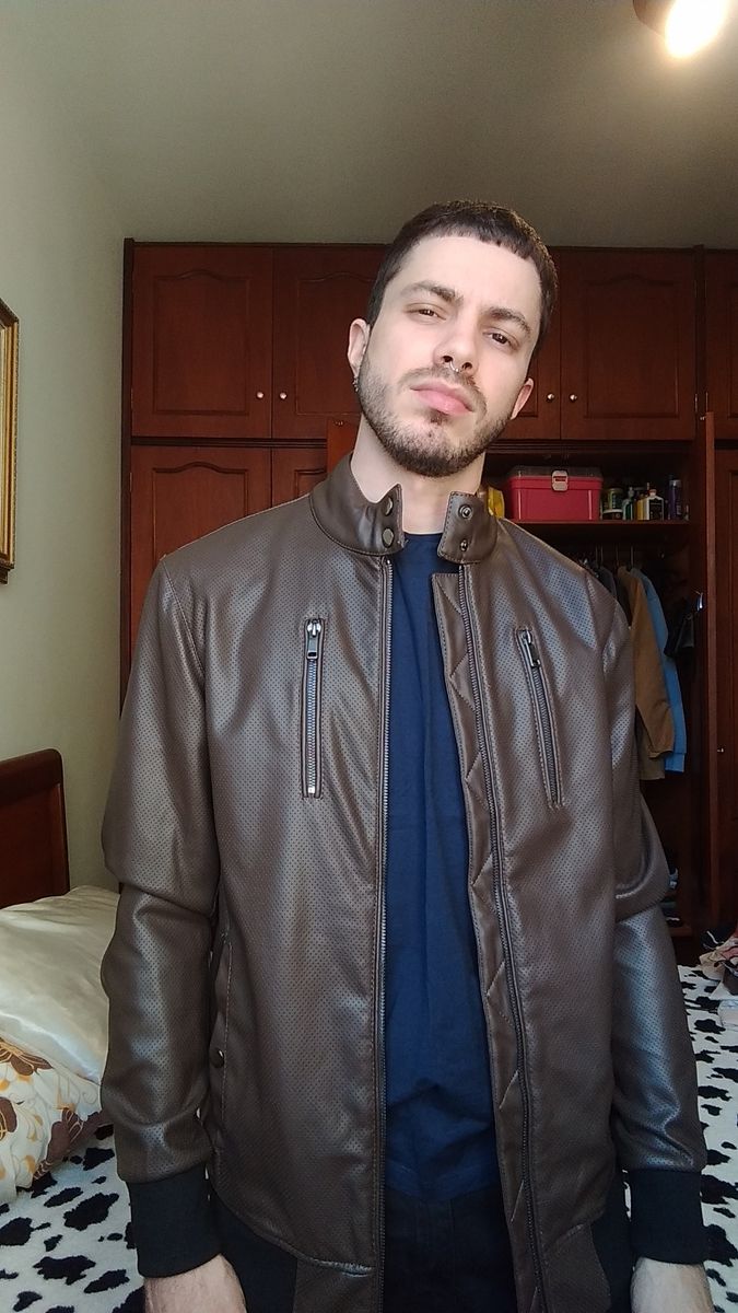 jaqueta marrom masculina renner