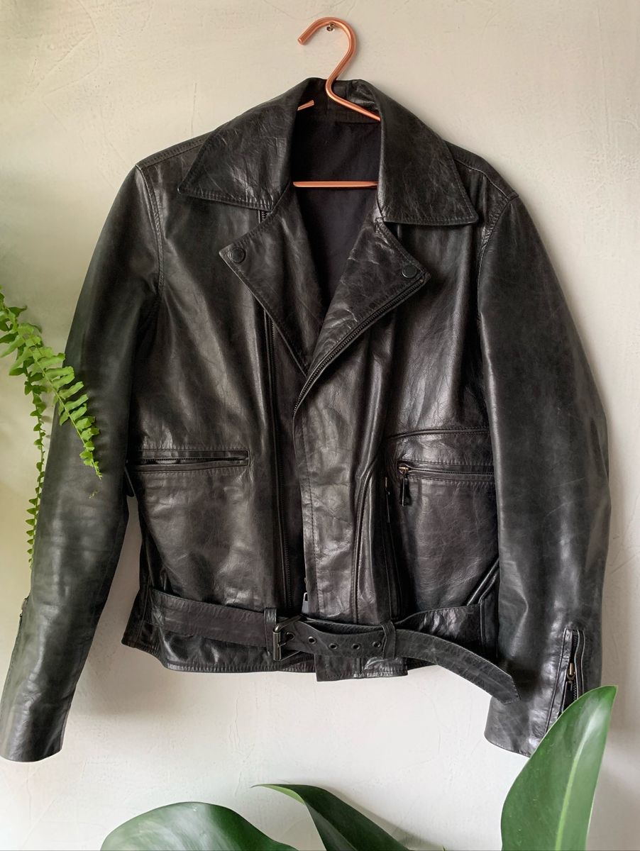 jaqueta de couro anos 70