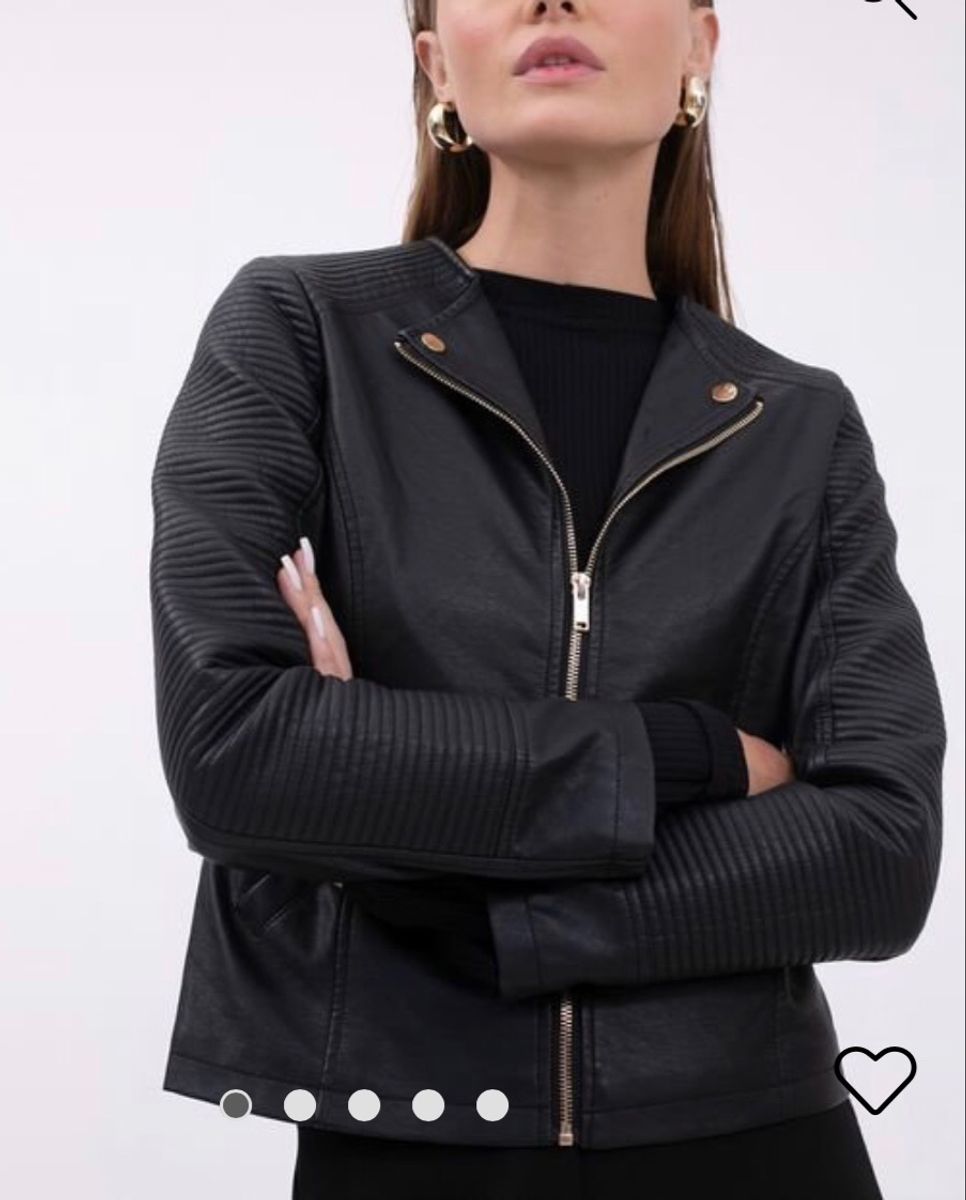 jaqueta couro sintetico renner