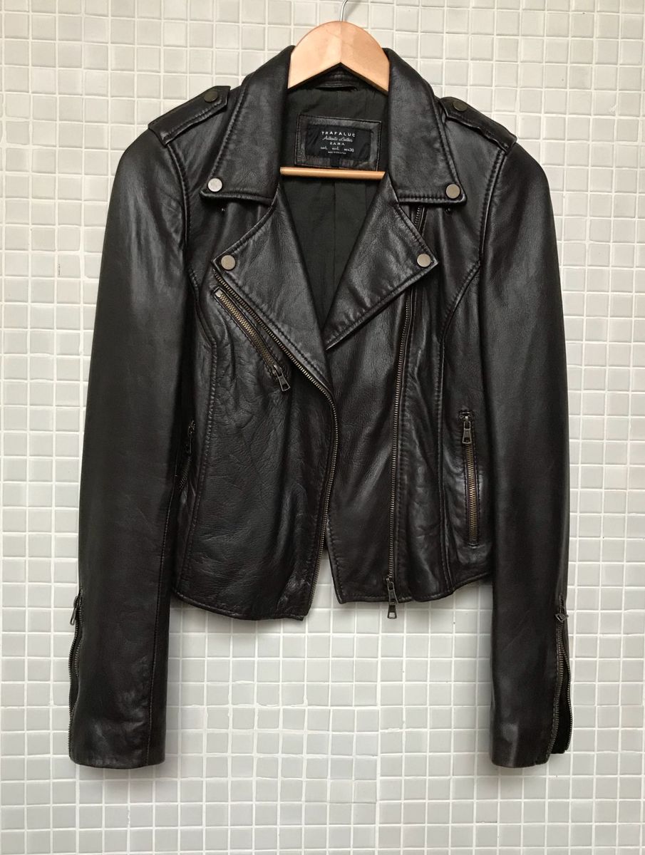 jaqueta biker couro legitimo