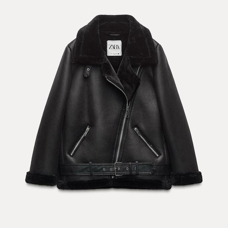 Jaqueta Biker Dupla Face Zw Collection | Zara Usado 114165844 | enjoei