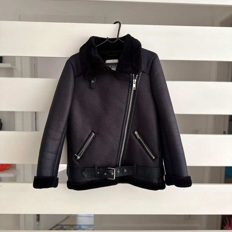 Jaqueta Biker Dupla Face Zw Collection | Zara Usado 114165844 | enjoei
