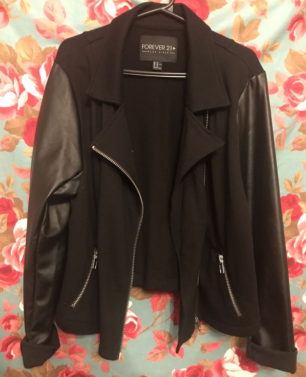 jaqueta biker plus size