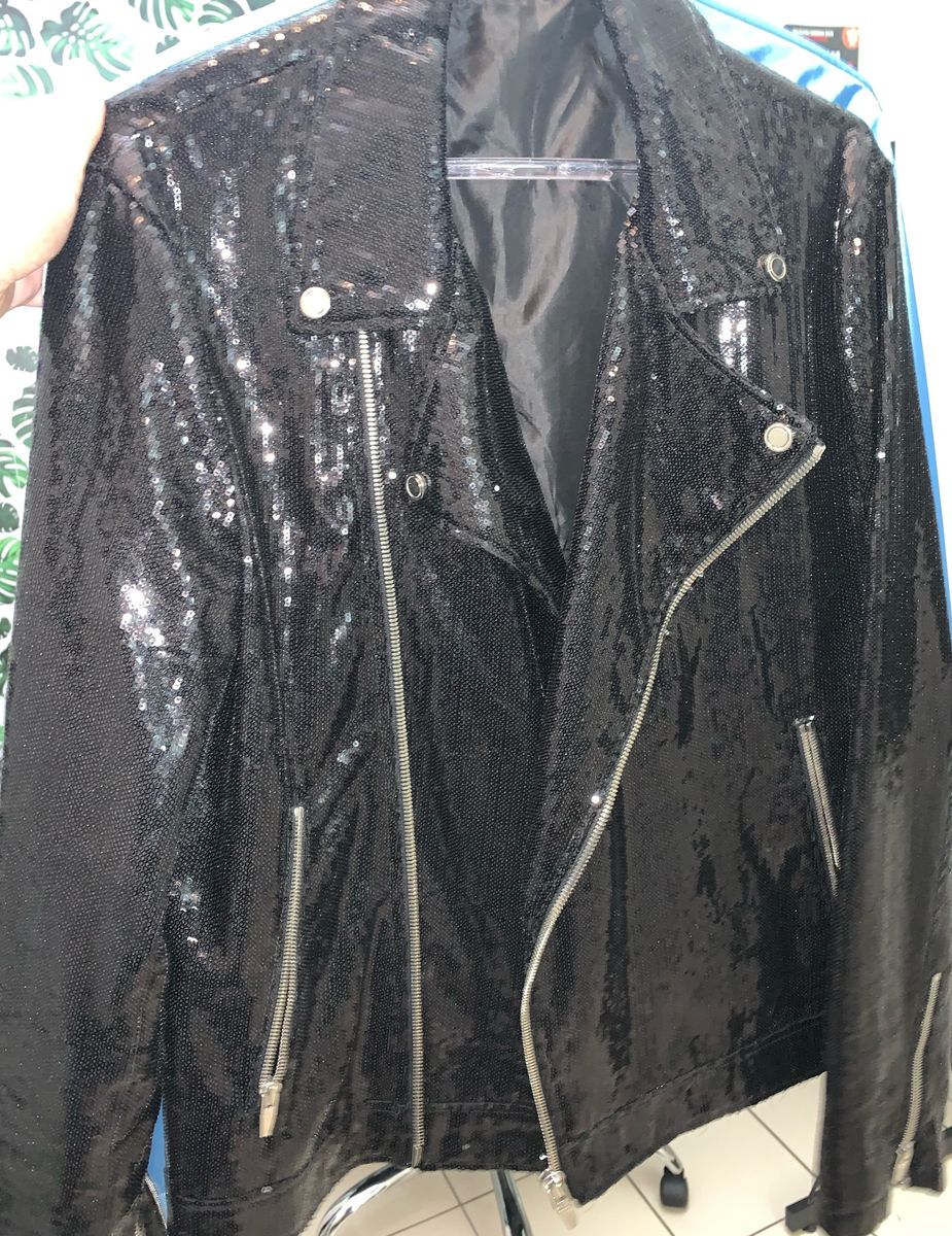 jaqueta masculina paete