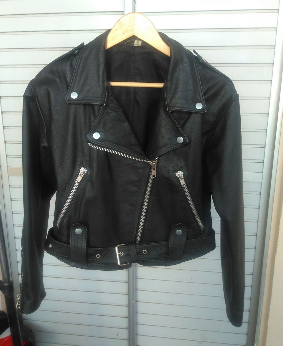 jaqueta biker couro legitimo