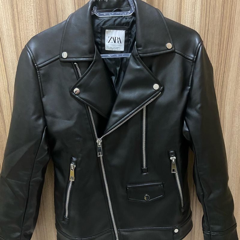 Jaqueta biker discount masculina zara