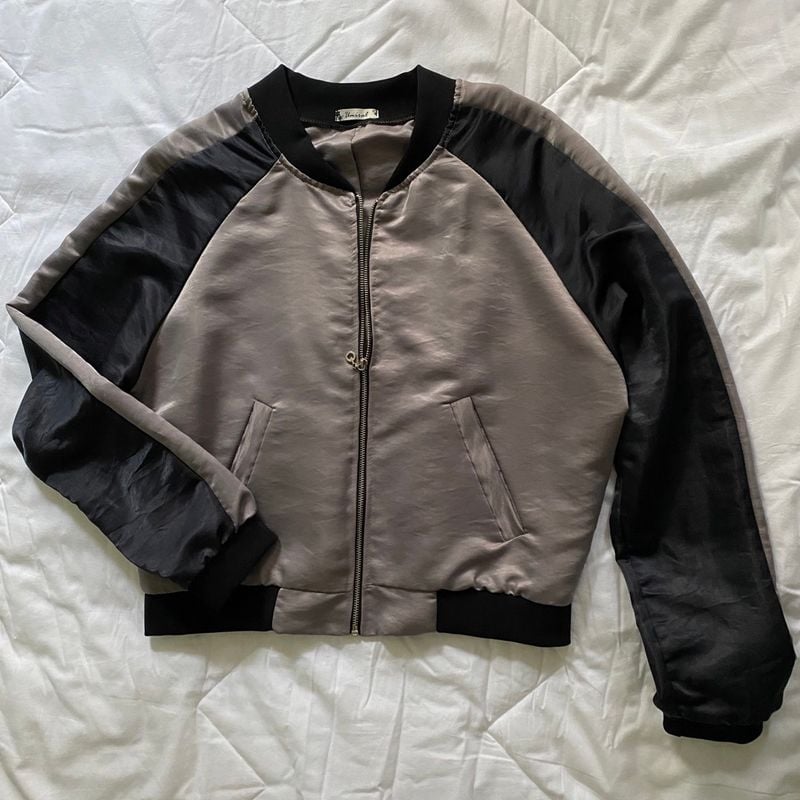 Jaqueta clearance bomber acetinada