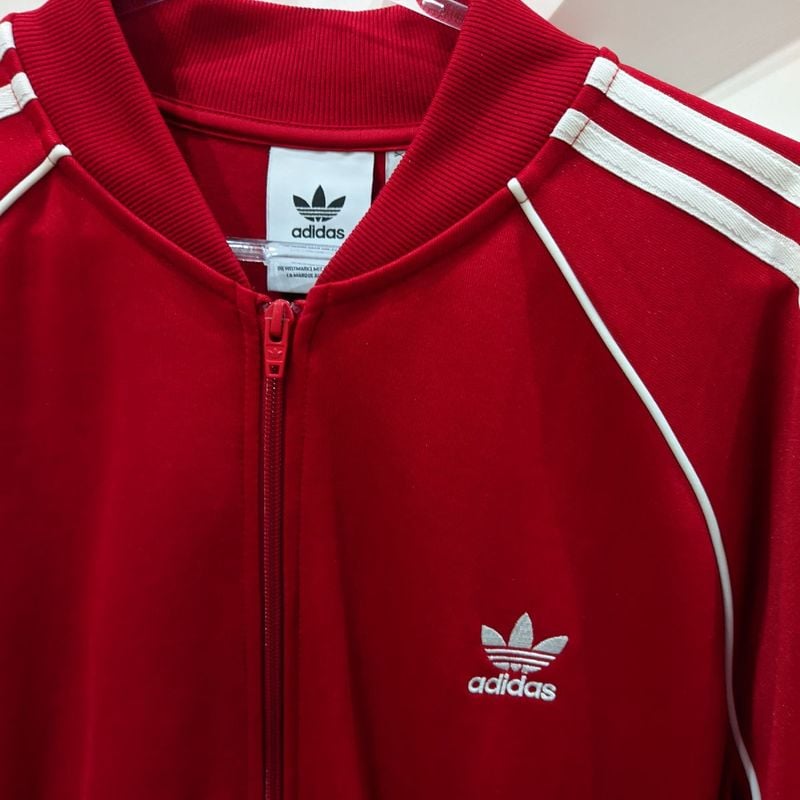 Jaqueta Bomber Adidas Originals Sst Vermelha Casaco Masculino