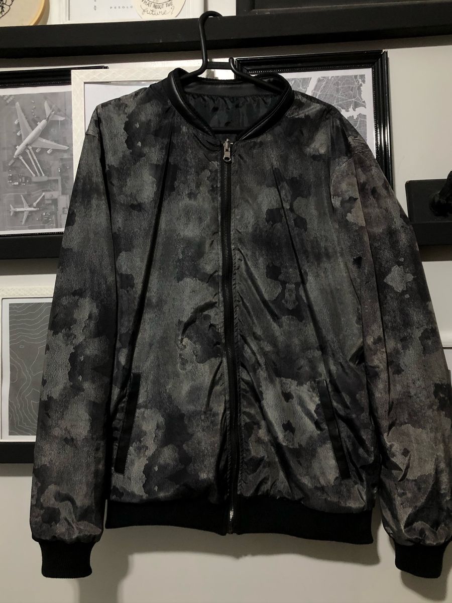 jaqueta bomber camuflada masculina