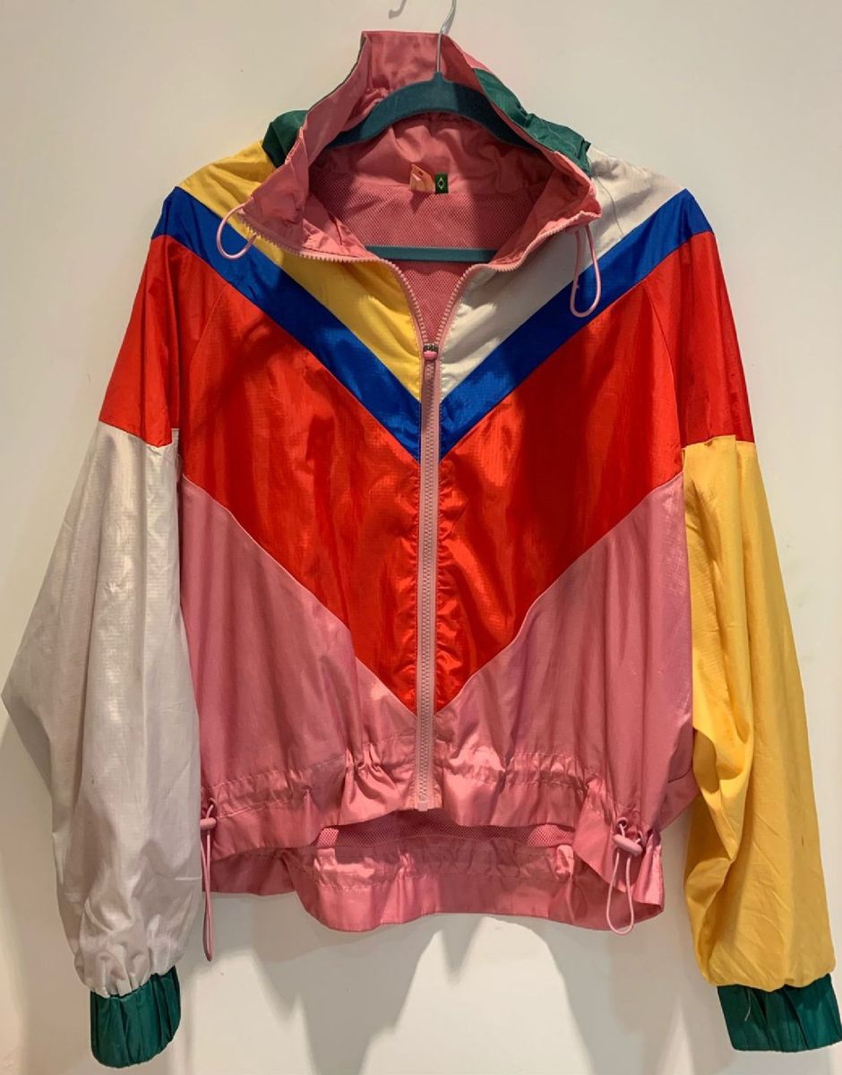 jaqueta bomber colorida