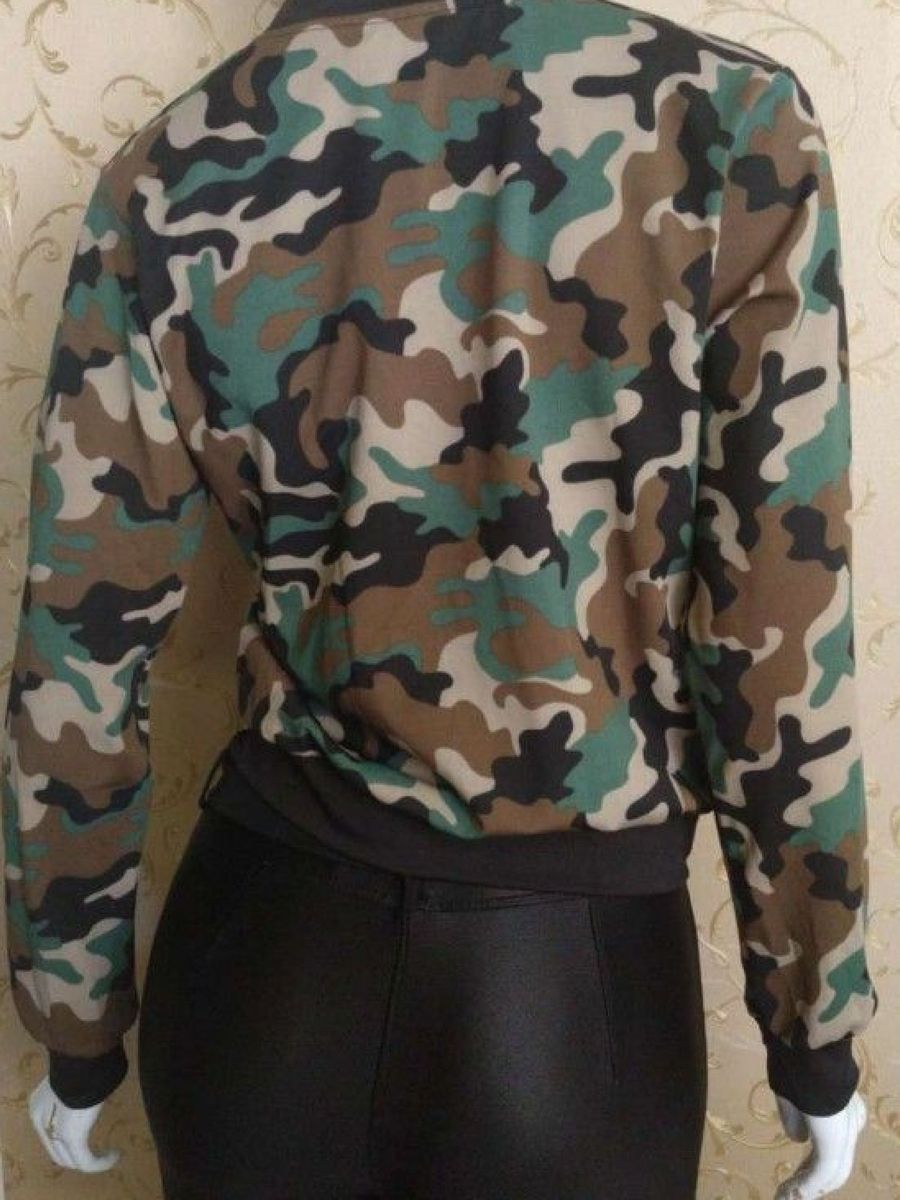 jaqueta bomber feminina camuflada