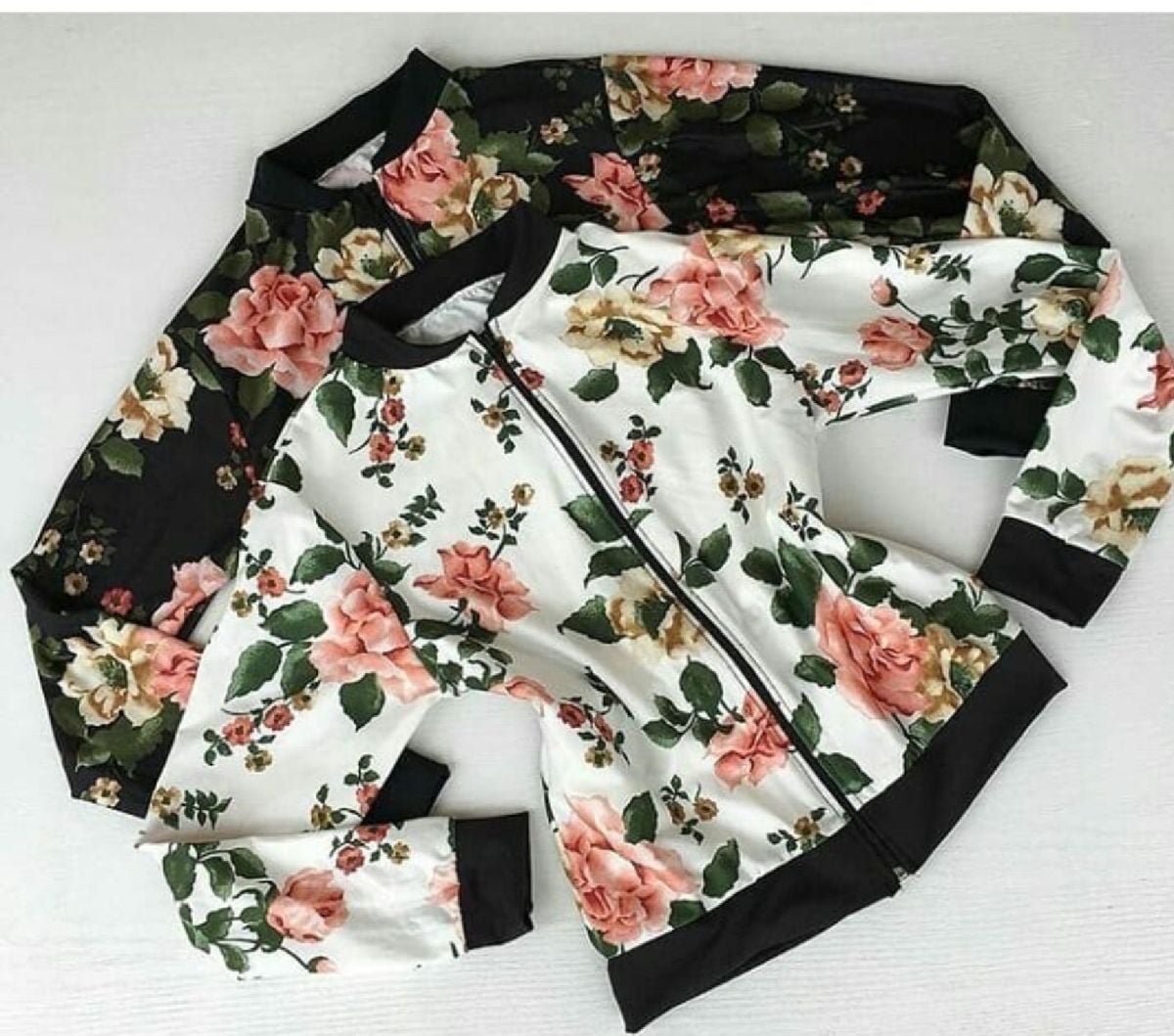 jaqueta bomber estampada feminina