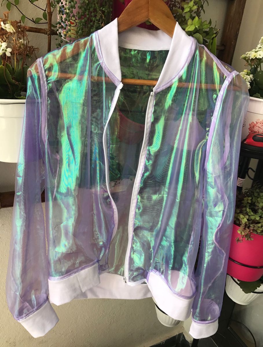 casaco holografico adidas