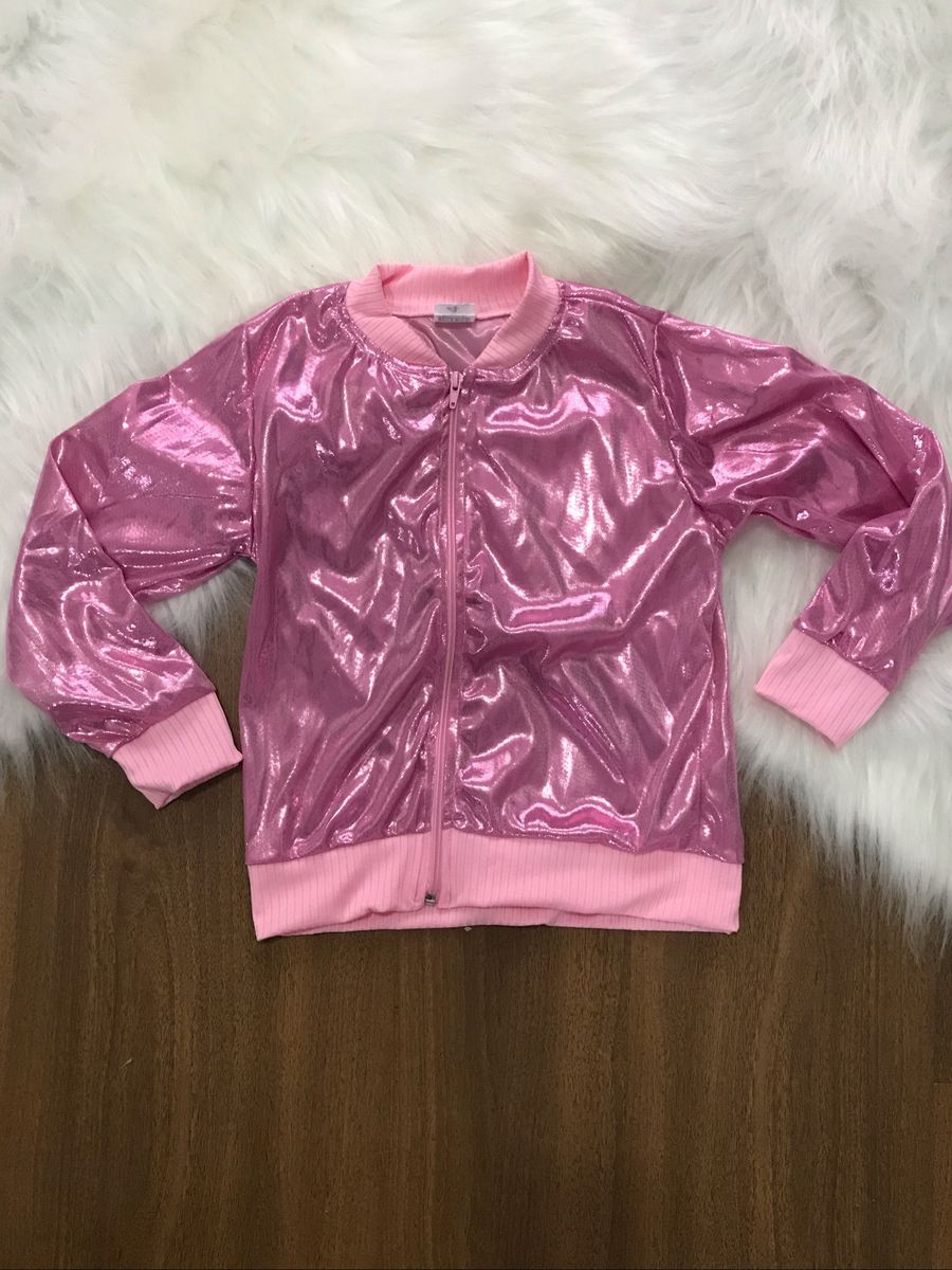 bomber rosa metalizada